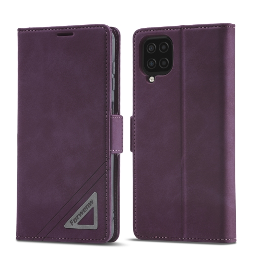 

For Samsung Galaxy A12 4G / 5G Forwenw Dual-side Buckle Leather Phone Case(Wine Red)