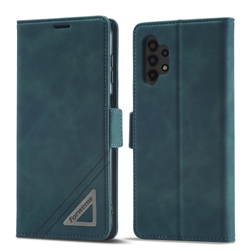 

For Samsung Galaxy A13 4G / 5G Forwenw Dual-side Buckle Leather Phone Case(Dark Cyan)