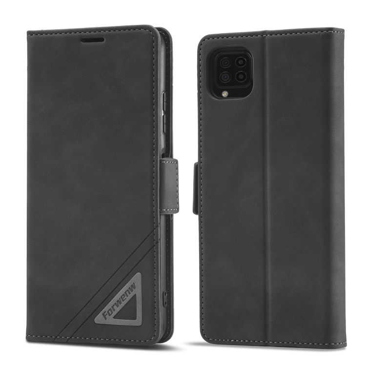 

For Samsung Galaxy A22 5G Forwenw Dual-side Buckle Leather Phone Case(Black)