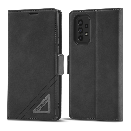 

For Samsung Galaxy A33 5G Forwenw Dual-side Buckle Leather Phone Case(Black)