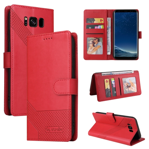 

For Samsung Galaxy S8 GQUTROBE Skin Feel Magnetic Leather Phone Case(Red)