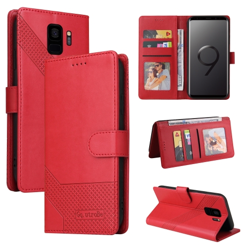 

For Samsung Galaxy S9 GQUTROBE Skin Feel Magnetic Leather Phone Case(Red)