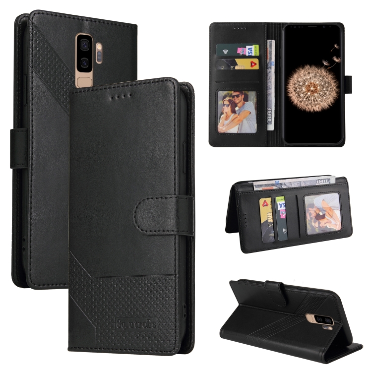 

For Samsung Galaxy S9+ GQUTROBE Skin Feel Magnetic Leather Phone Case(Black)