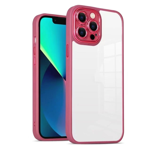 

Cat-eye Electroplating TPU + Acrylic Phone Case For iPhone 13(Red)