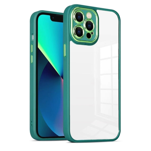 

Cat-eye Electroplating TPU + Acrylic Phone Case For iPhone 13 Pro Max(Green)