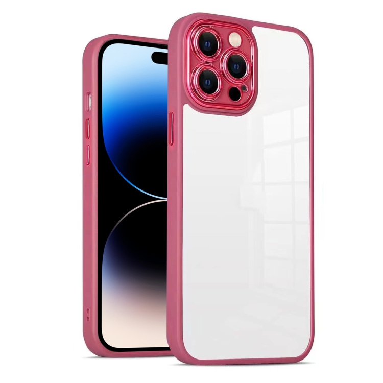 

For iPhone 14 Pro Max Cat-eye Electroplating TPU + Acrylic Phone Case For iPhone 14 Pro(Red)