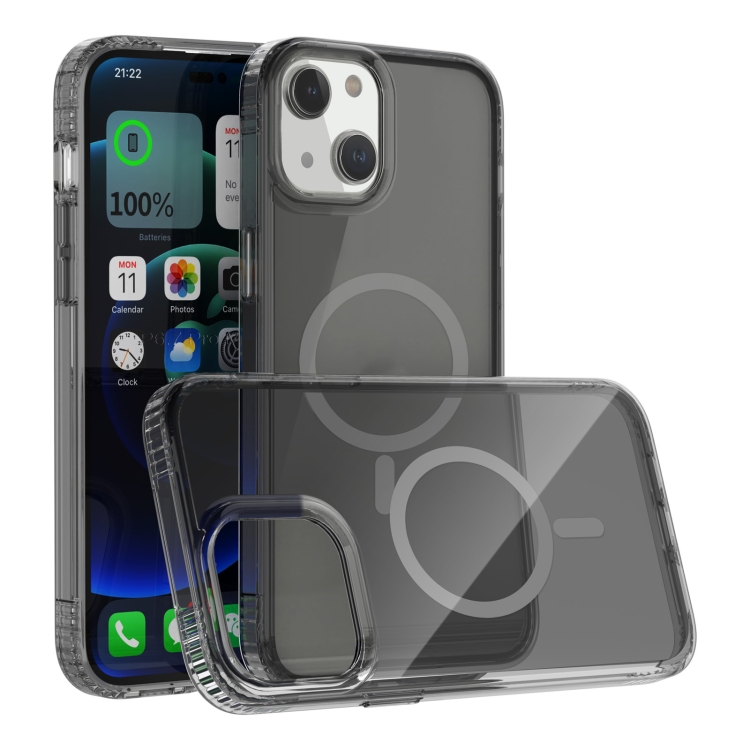 

For iPhone 14 MagSafe Magnetic Phone Case (Transparent Black)