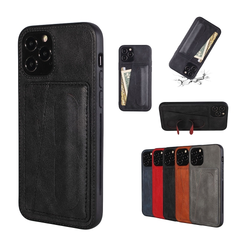 

PU Leather Card Slot Phone Case For iPhone 12 Pro(Black)