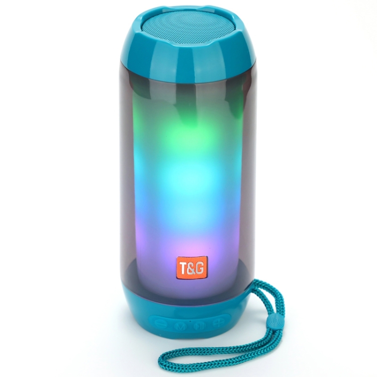 

T&G TG643 Portable LED Light Waterproof Subwoofer Wireless Bluetooth Speaker(Light Blue)