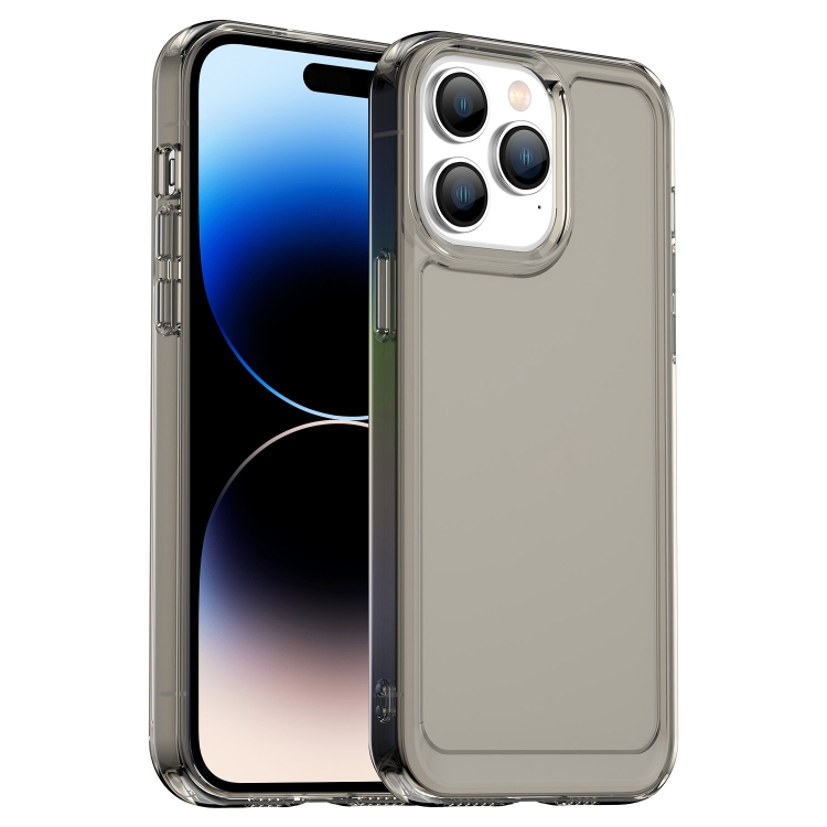 

For iPhone 14 Pro Candy Series TPU Phone Case(Transparent Grey)