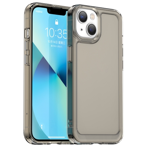 

For iPhone 14 Plus Candy Series TPU Phone Case (Transparent Grey)