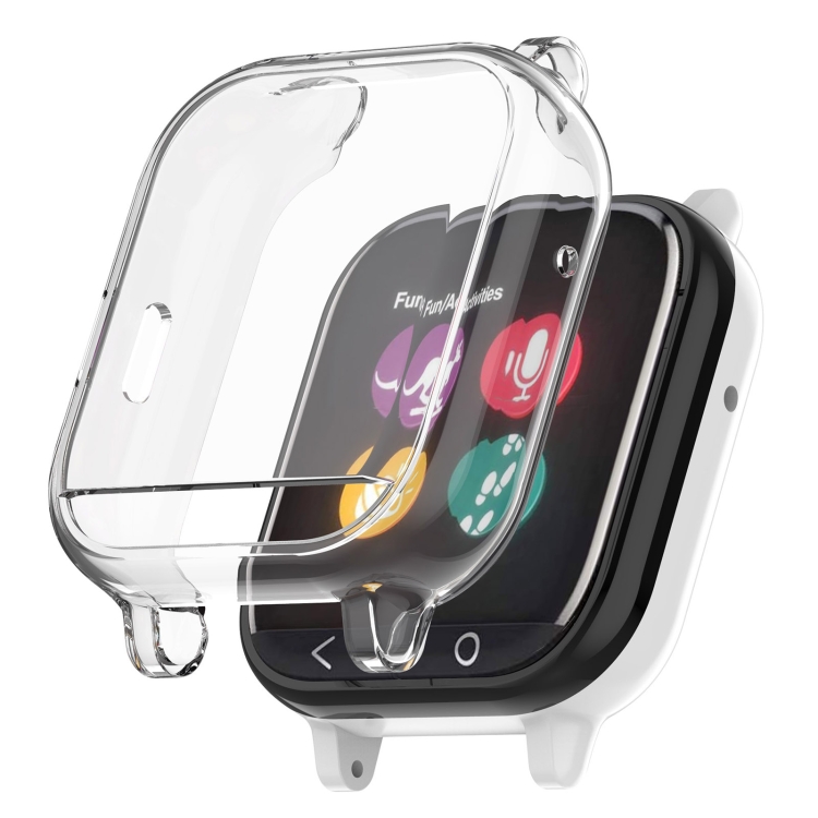 

For Gizmo Watch 1 Series Children Watch Full Coverage TPU Electroplating Protective Watch Case(Transparent White)