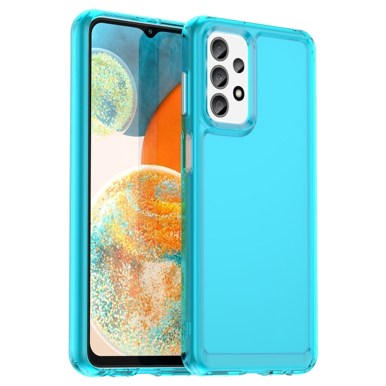 

For Samsung Galaxy M23 Candy Series TPU Phone Case(Transparent Blue)