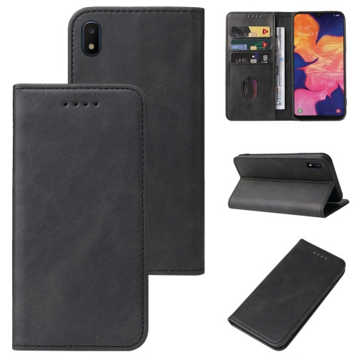 

For Samsung Galaxy A10e Magnetic Closure Leather Phone Case(Black)