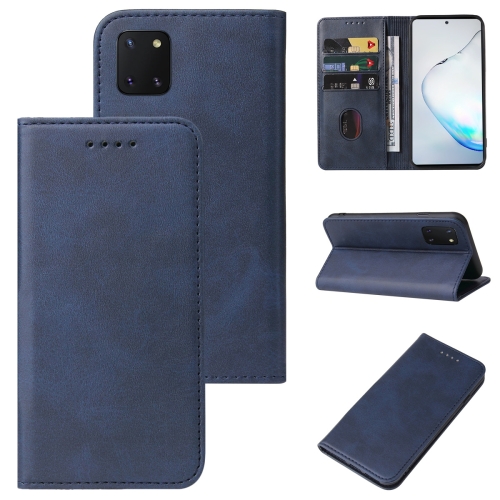 

For Samsung Galaxy Note10 Lite / A81 Magnetic Closure Leather Phone Case(Blue)