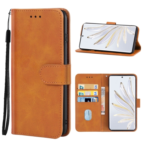 

For Honor 70 SE Leather Phone Case(Brown)