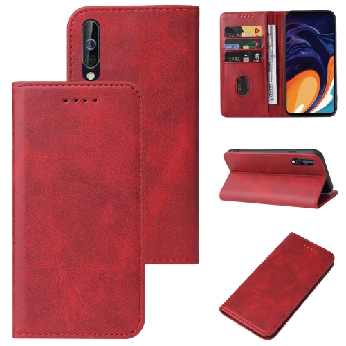 

For Samsung Galaxy A60 / M40 Magnetic Closure Leather Phone Case(Red)