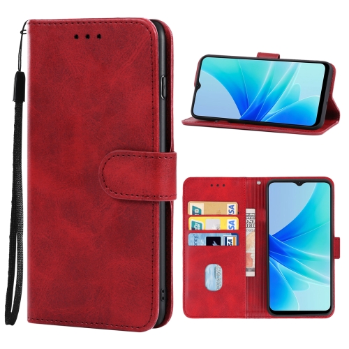 

For OPPO A57e Leather Phone Case(Red)