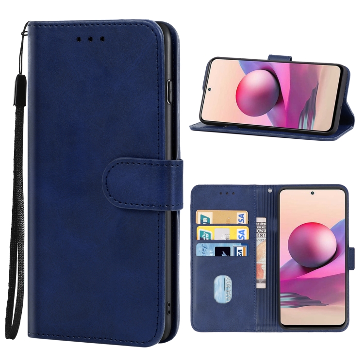 

For Xiaomi Poco M5s Leather Phone Case(Blue)