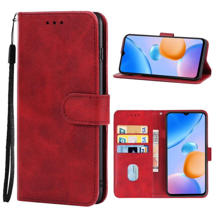 

For Xiaomi Redmi 11 Prime Leather Phone Case(Red)
