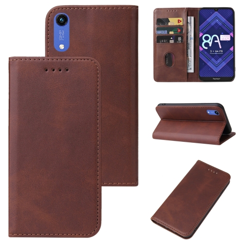 

For Honor 8A Pro Magnetic Closure Leather Phone Case(Brown)