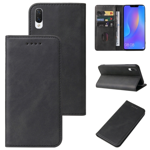 

For Huawei Nova 3i Magnetic Closure Leather Phone Case(Black)