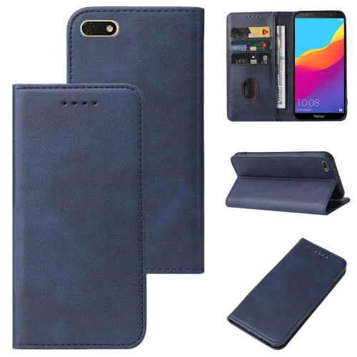 

For Huawei Nova 7S Magnetic Closure Leather Phone Case(Blue)