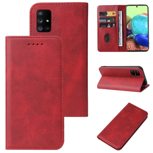 

For Samsung Galaxy A71 5G Magnetic Closure Leather Phone Case(Red)