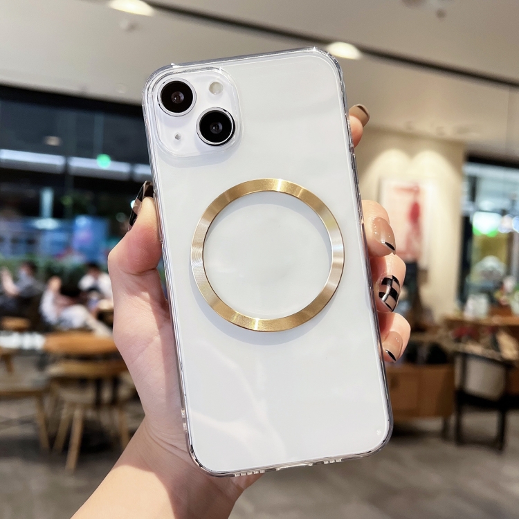 

For iPhone 13 CD Texture MagSafe TPU Phone Case(Transparent)