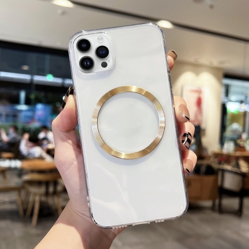

For iPhone 12 Pro CD Texture MagSafe TPU Phone Case(Transparent)