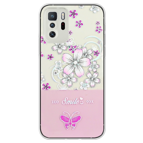 

For Xiaomi Poco X3 GT Bronzing Butterfly Flower TPU Phone Case(Cherry Blossoms)