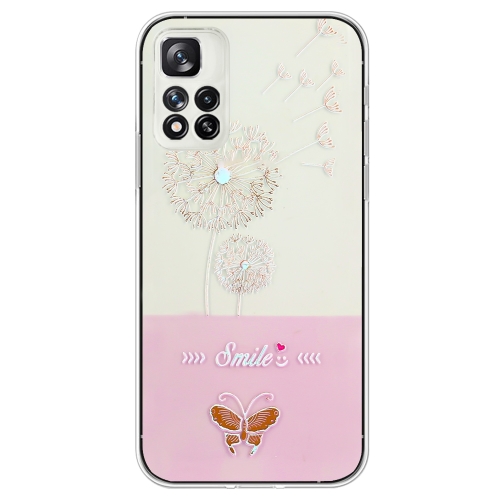 

For Xiaomi Redmi Note 11T / Poco M4 Pro 5G Bronzing Butterfly Flower TPU Phone Case(Dandelions)