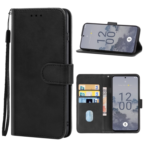 

For Nokia X30 Leather Phone Case(Black)