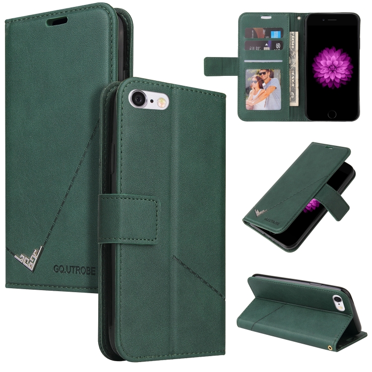 

GQUTROBE Right Angle Leather Phone Case For iPhone 6 / 6S(Green)