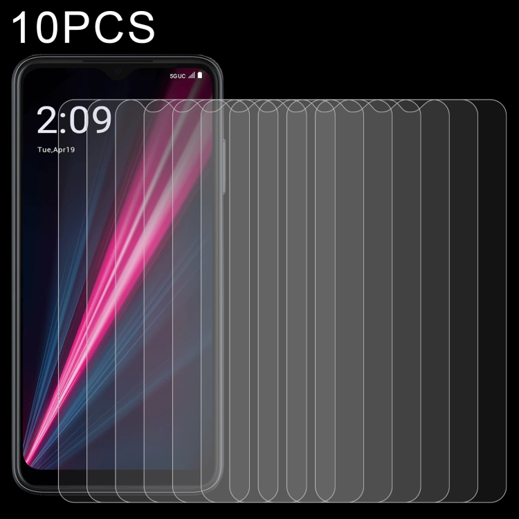 

For T-Mobile REVVL 6 Pro 5G 10 PCS 0.26mm 9H 2.5D Tempered Glass Film