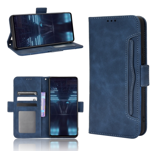 

For Infinix Note 12 VIP Skin Feel Calf Texture Card Slots Leather Phone Case(Blue)