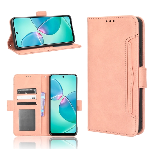 

For Infinix Note 12i Skin Feel Calf Texture Card Slots Leather Phone Case(Pink)