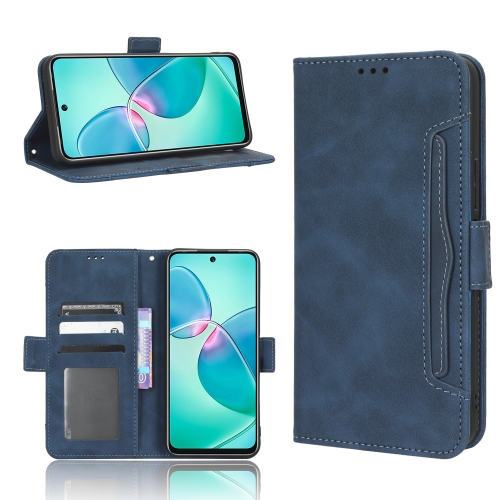 

For Infinix Note 12i Skin Feel Calf Texture Card Slots Leather Phone Case(Blue)