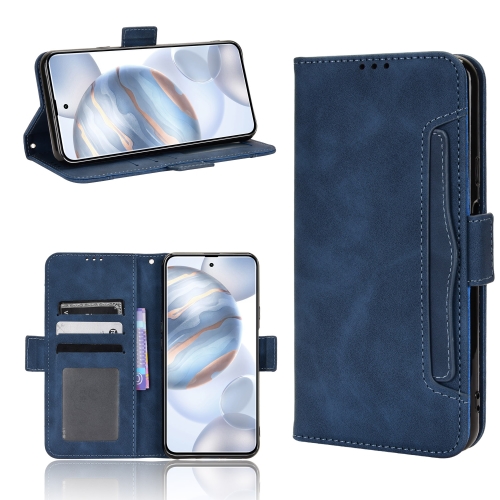 

For Cubot X50 Skin Feel Calf Texture Card Slots Leather Phone Case(Blue)