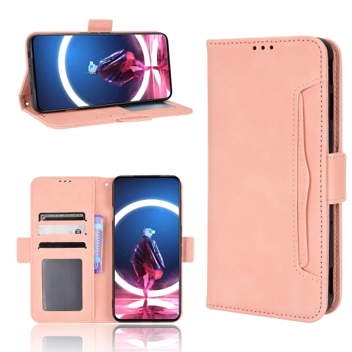 

For ZTE Nubia Red Magic 7S Pro Skin Feel Calf Texture Card Slots Leather Phone Case(Pink)