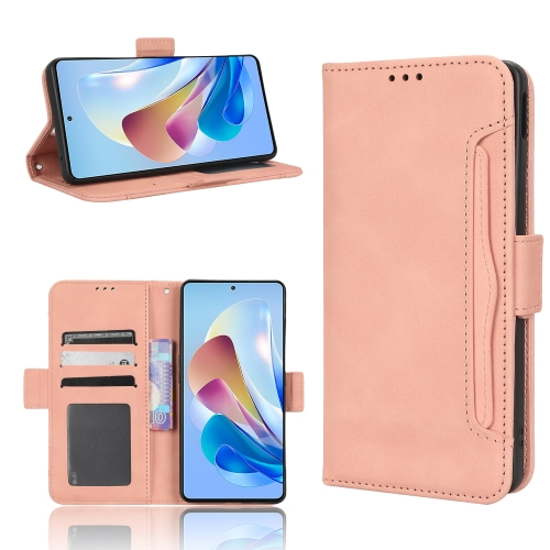 

For ZTE Nubia Z40S Pro Skin Feel Calf Texture Card Slots Leather Phone Case(Pink)