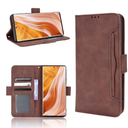 

For ZTE Axon 40 Pro Skin Feel Calf Texture Card Slots Leather Phone Case(Brown)