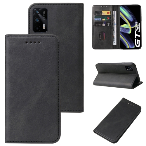 

For Realme GT Neo Flash Magnetic Closure Leather Phone Case(Black)