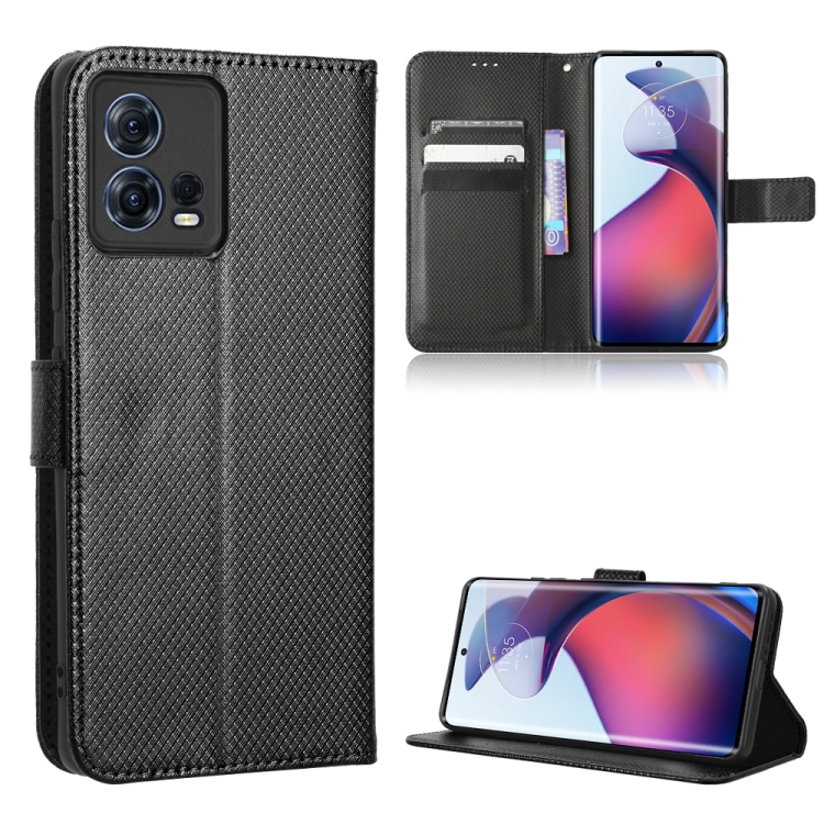 

For Motorola Moto S30 Pro 5G Diamond Texture Leather Phone Case(Black)