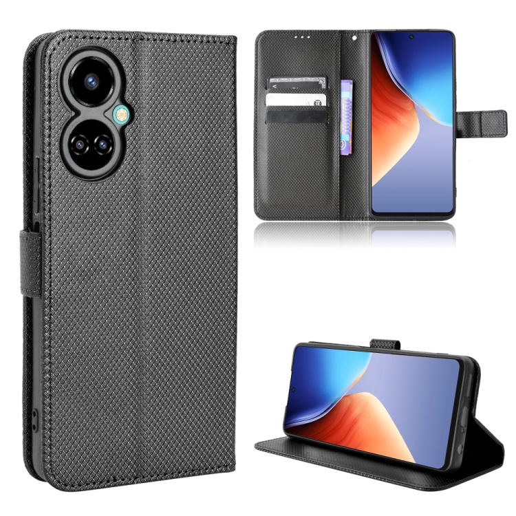 

For Tecno Camon 19 Pro Diamond Texture Leather Phone Case(Black)