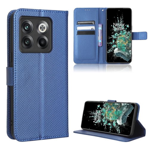 

For OnePlus 10T 5G / Ace Pro 5G Diamond Texture Leather Phone Case(Blue)