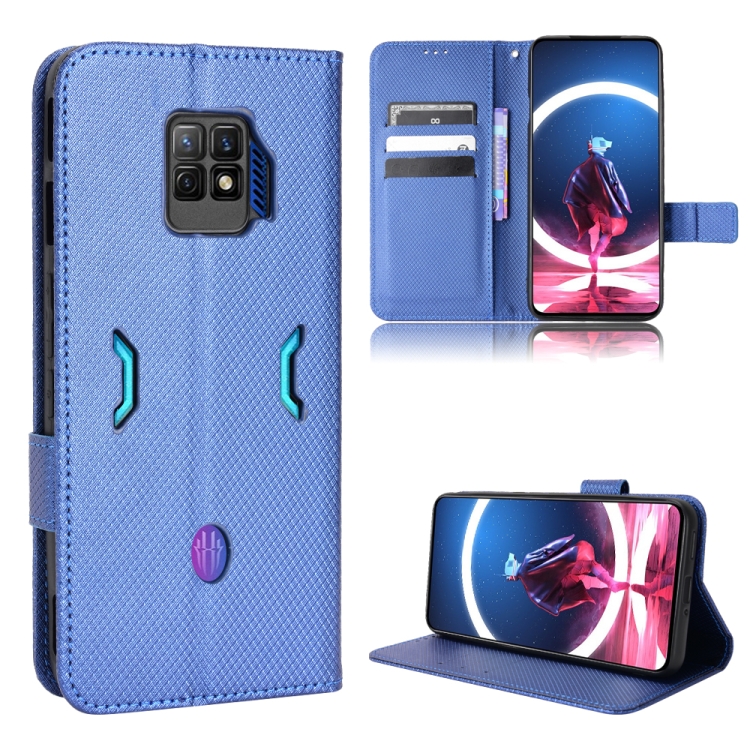 

For ZTE Nubia Red Magic 7S Pro Diamond Texture Leather Phone Case(Blue)