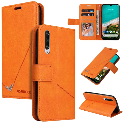 

For Xiaomi Mi A3 GQUTROBE Right Angle Leather Phone Case(Orange)