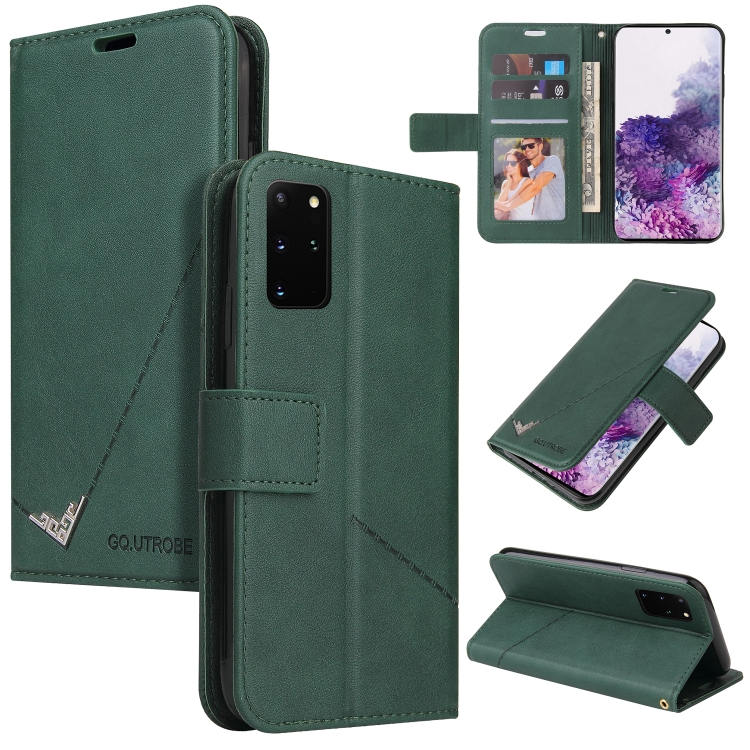 

For Xiaomi Redmi 9T GQUTROBE Right Angle Leather Phone Case(Green)