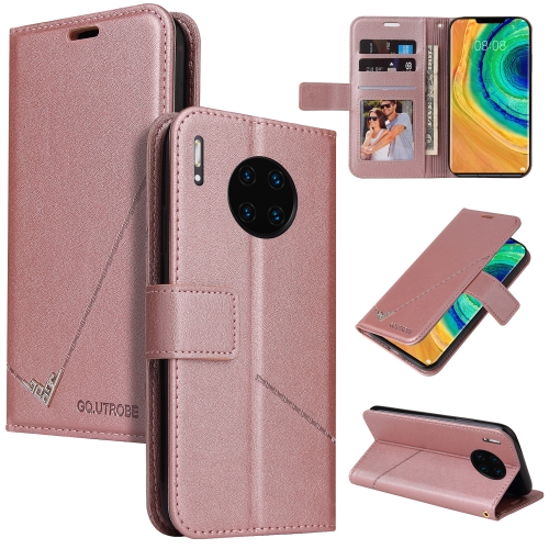 

For Huawei Mate 30 Pro GQUTROBE Right Angle Leather Phone Case(Rose Gold)